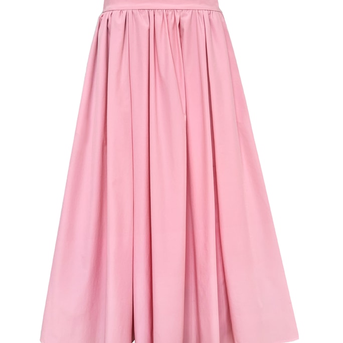 Spring New Half length A-line Pleated Skirt Fairy Pink S