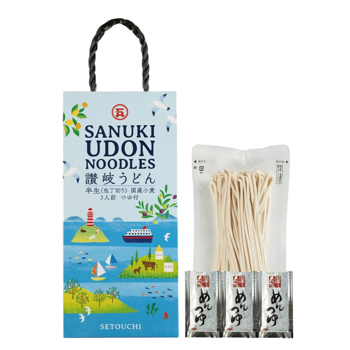 【日本直送】石丸製麺 讃岐うどん 3食入り つゆ付き うどんギフトボックス