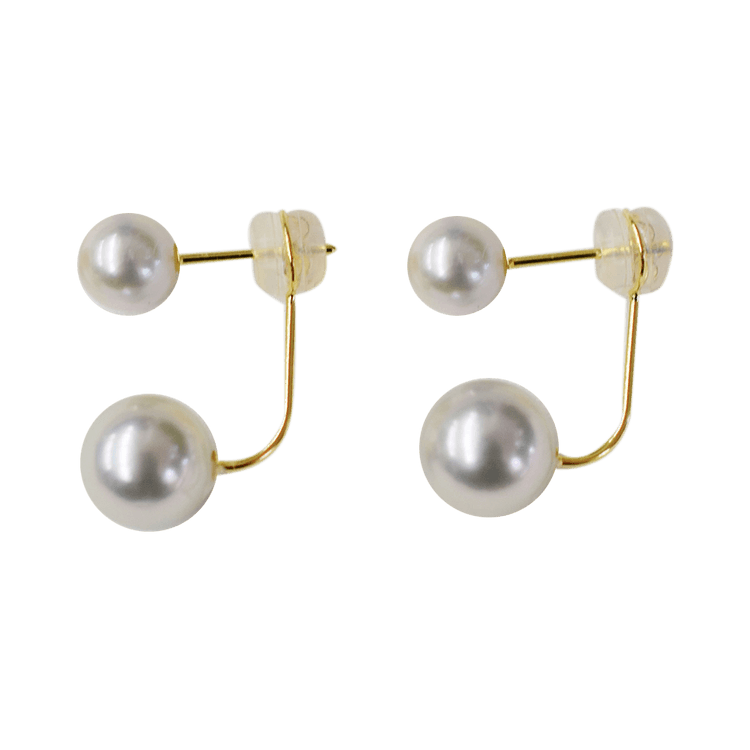 REENS PEARL K18YG Akoya pearl earrings 1 pair