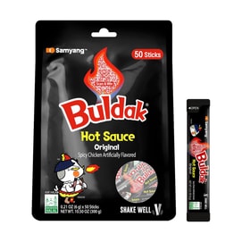 Buldak Original Hot Sauce Stick, Spicy Hot Chicken Flavor Sauce, Korean Chili Sauce . 0.21 oz*50 Sticks