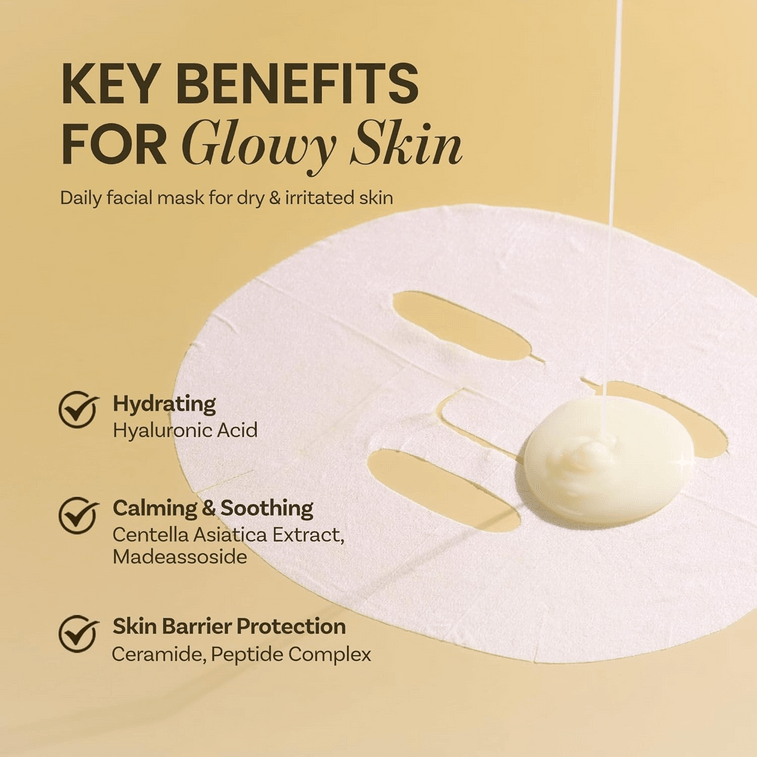 【韓国からの直送】成分：韓国製クイックライトバターマスク、スキンバリアスージングマスク、27ml×6枚。保湿、潤い、肌バリアの修復、敏感肌の鎮静、48時間持続する深い保湿効果で、乾燥、敏感肌、赤みにアプローチします。 5