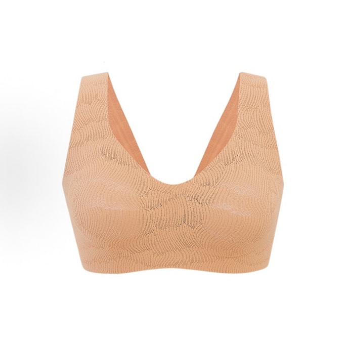 【香港からの直送】ネイワイ 薄型レース XSサイズ グレープフルーツオレンジ 小胸ブラ セクシーで快適 ワイヤーリングなし フレンチトライアングルカップ 通気性とシームレス A-Bカップに最適 胸を集めて見せる