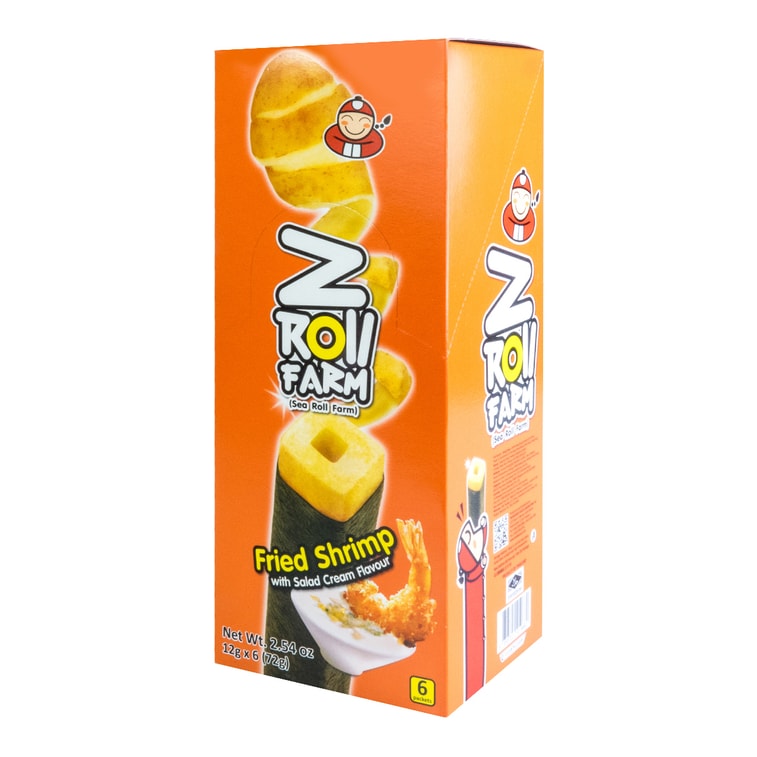 泰国小老板 Z Roll 烤海苔马铃薯卷 奶油沙拉炸虾味 72g 3