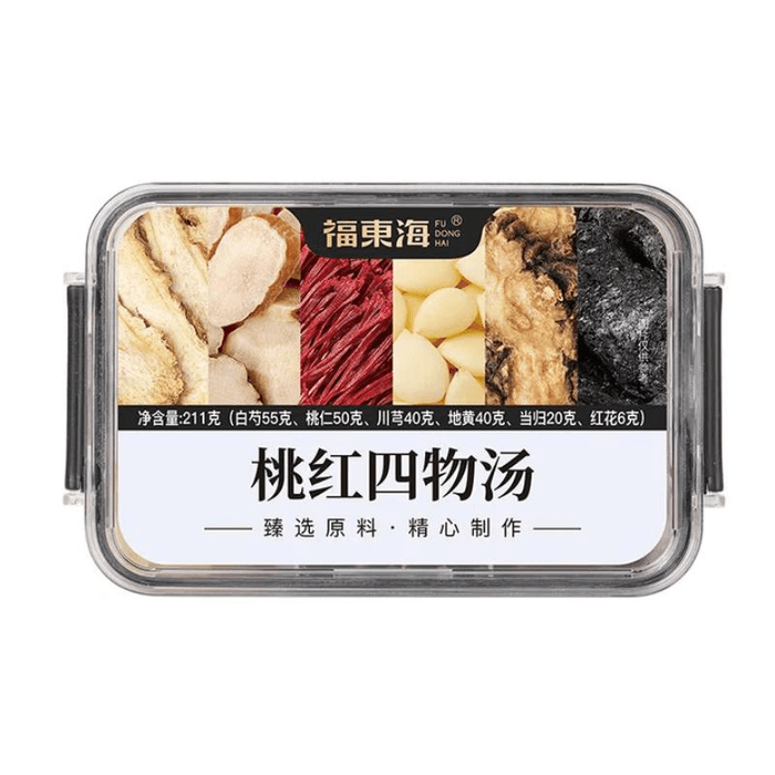 Fu Dong Sea Peach Kernel Red Flower Four-Ingredient Decoction 211g * 1 box