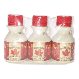 加拿大CANADA TRUE纯枫树糖浆(浓郁) 塑胶甁装 3x100ml