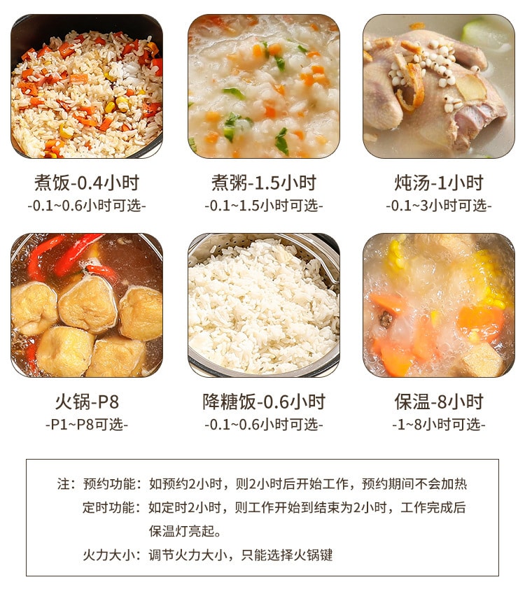 力好佳 多功能鸳鸯锅电热火锅双胆电饭锅全自动电饭锅送蒸笼 一台