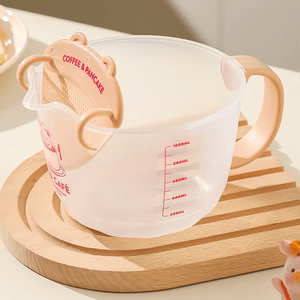 川岛屋 lulu猪联名 厨房量杯 蛋液过滤厨房淘米神器 带刻度 1L