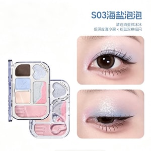 Dream Lace 6-Color Eyeshadow Palette S03 Sea Salt Bubble 8g – Easy To Blend, Non-Caking, Non-Patchy