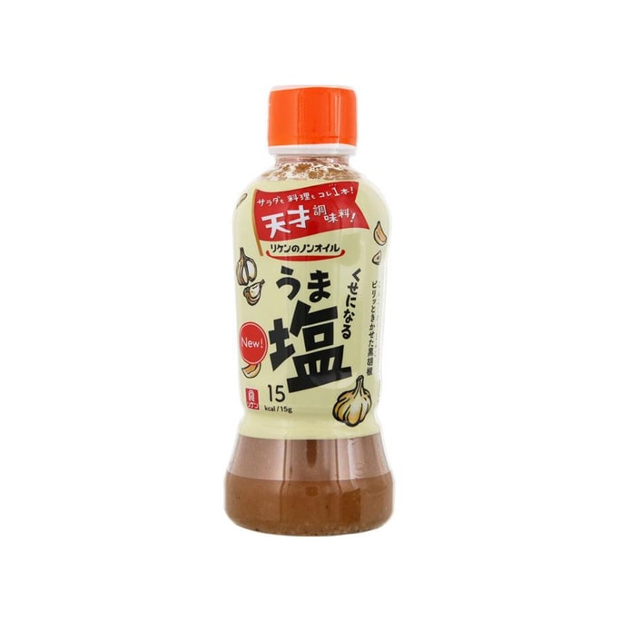 [일본 직배송] 리켄 오일프리 마늘 흑후추 샐러드 소스 380ml