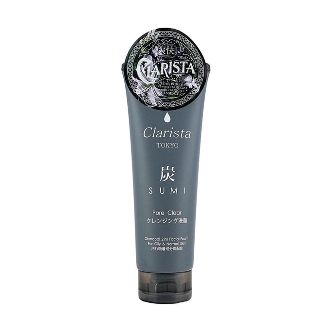 Charcoal 2 In 1 Facial Foam​, Pore Clear, 5.64 oz - For Oily & Normal Skin