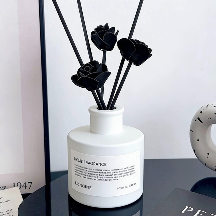 Flameless Reed Diffuser 100ml English Pear Freesia Fragrance Niche Perfume Inspired Scent Layered Aroma Vanilla Woody Notes Sleep Support Mood Calming Long-Lasting Fragrance Continuous Diffusion 3