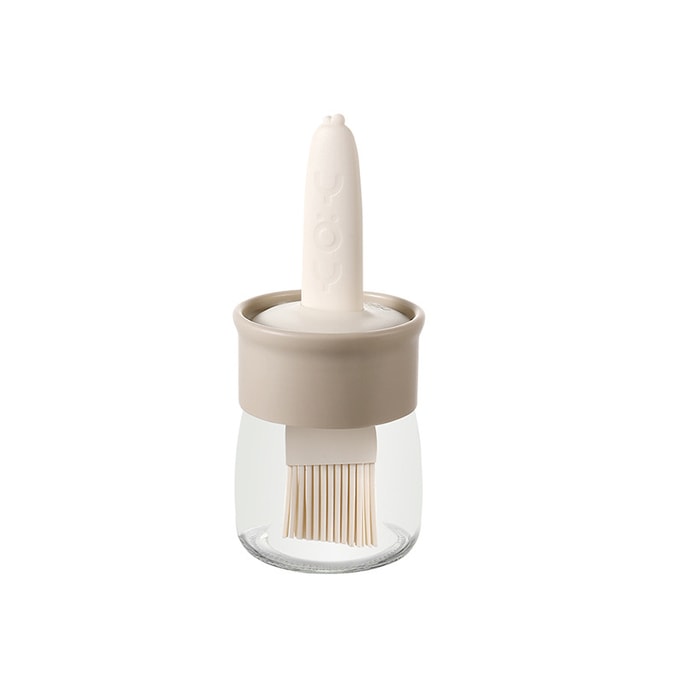 Household Silicone Oil Brush One Piece Oil Brush Bottle Beige