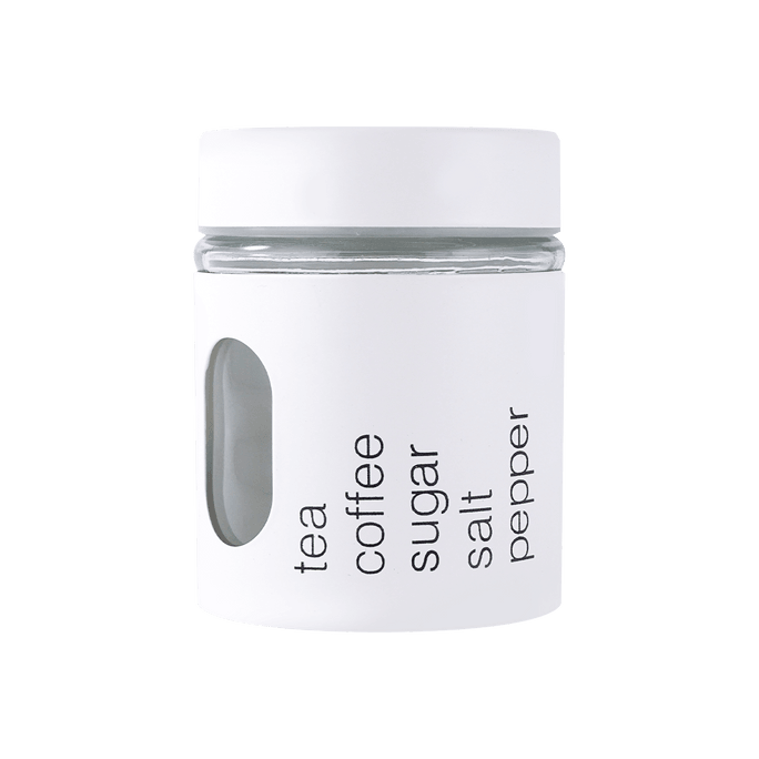 Glass Canister Spice Jar 10oz #White