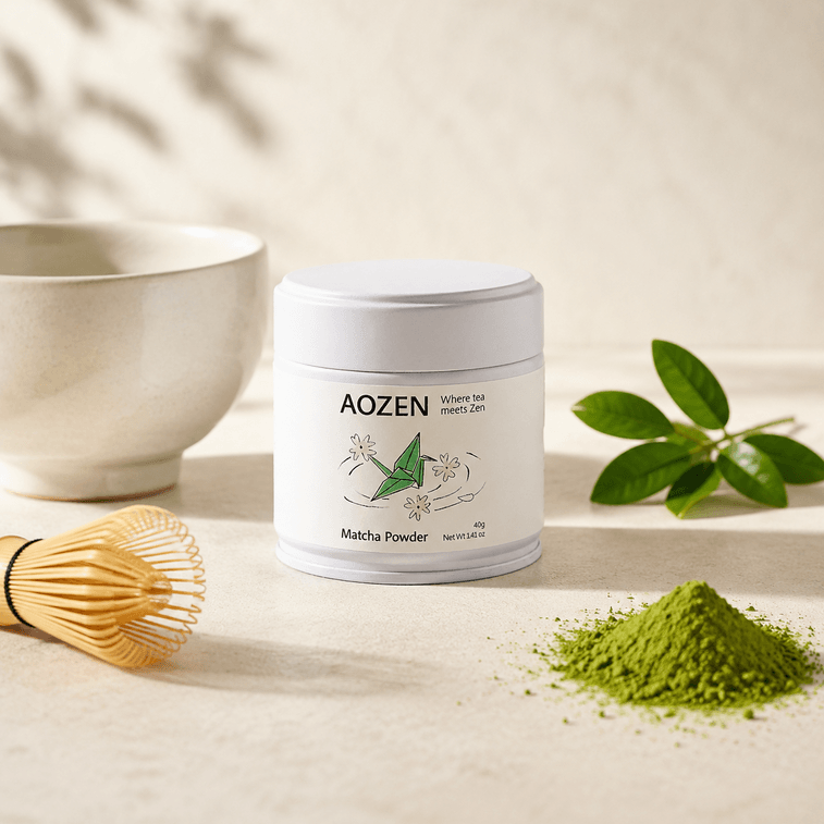 AOZEN 純抹茶粉 40g 杭州徑山抹茶【傳統日式蒸青工藝】【零糖100%純粹無添加極簡配方】【可製作抹茶拿鐵酸奶沖飲糕點烘焙等】 8