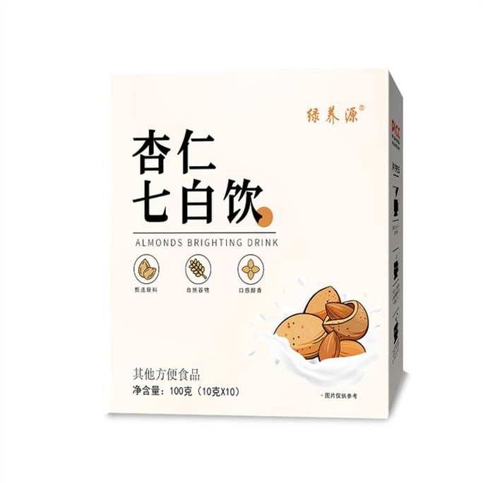 [중국에서 직접 메일] Luyangyuan 아몬드 Qibai 음료 밀크 쉐이크 식사 대체 분말 영양가있는 아침 식사 아몬드 분말 음료 미백식이 섬유 100g/box