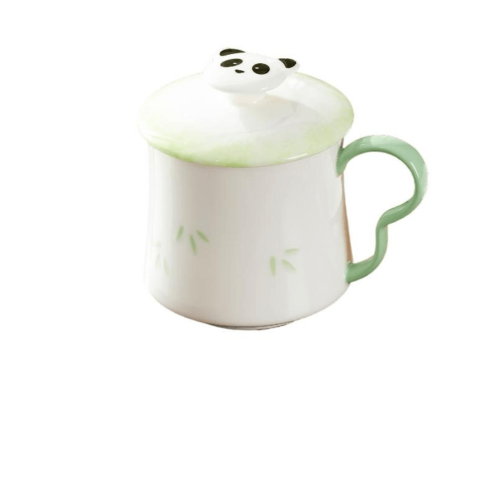 Yipin Qiantang Cute Cat Water Cup Personal Tea Cup Linglong Ceramic Mark Cup Panda 9 * 12cm