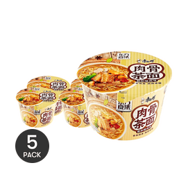 싱가포르 스타일 바쿠테 맛 인스턴트 누들, 3.91온스 *5【5팩】