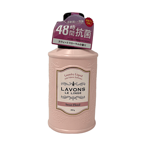 日本LAVONS LE LINGE 柔顺剂二合一洗衣液 甜美花香 850g 【48小时抗菌】【室内晾晒】