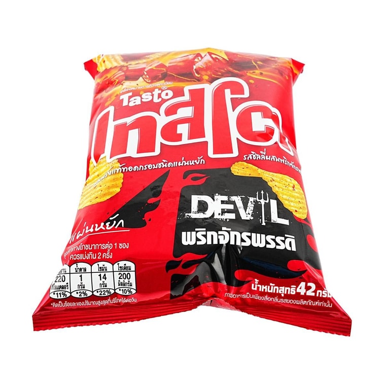 泰国TASTO 皇帝辣椒味薯片 42g 5