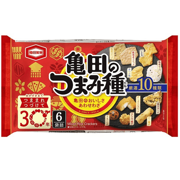 【日本直送品】亀田製菓 ミックスせんべいスナック 6袋 120g