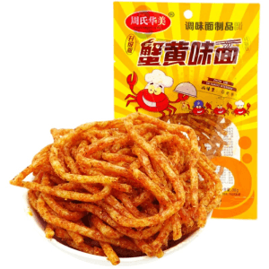 【中国直邮】 华美 周氏华美蟹黄味面辣条38g/包网红麻辣小零食小吃儿时怀旧休闲食品 38g*3包