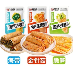 Stuffed bean rolls seaweed crispy bamboo shoots enoki mushrooms tempting snack combination 118g*3 bags (19packs)