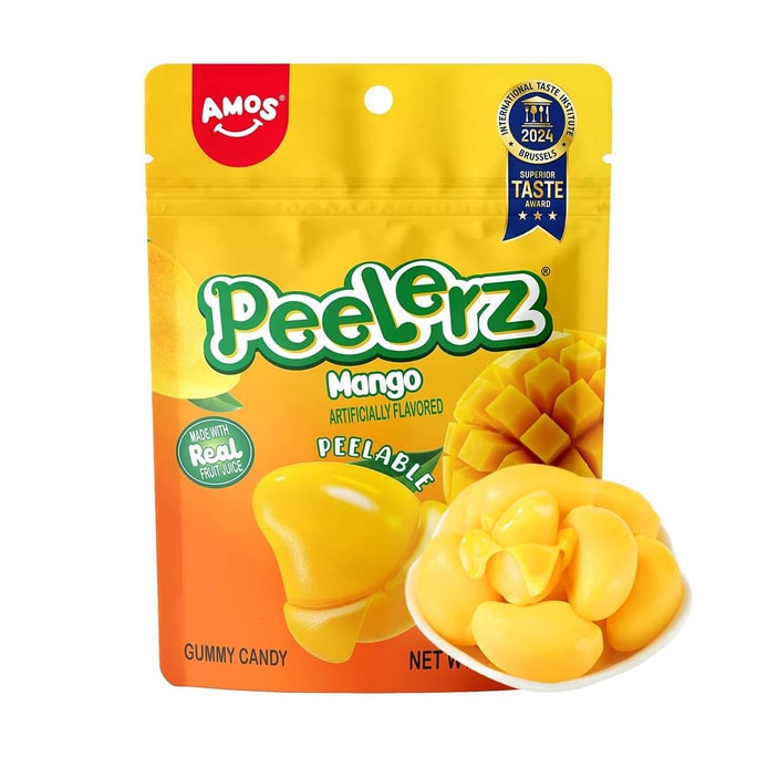 AMOS阿麦斯 剥皮软糖 芒果味 170g【真实果汁添加】