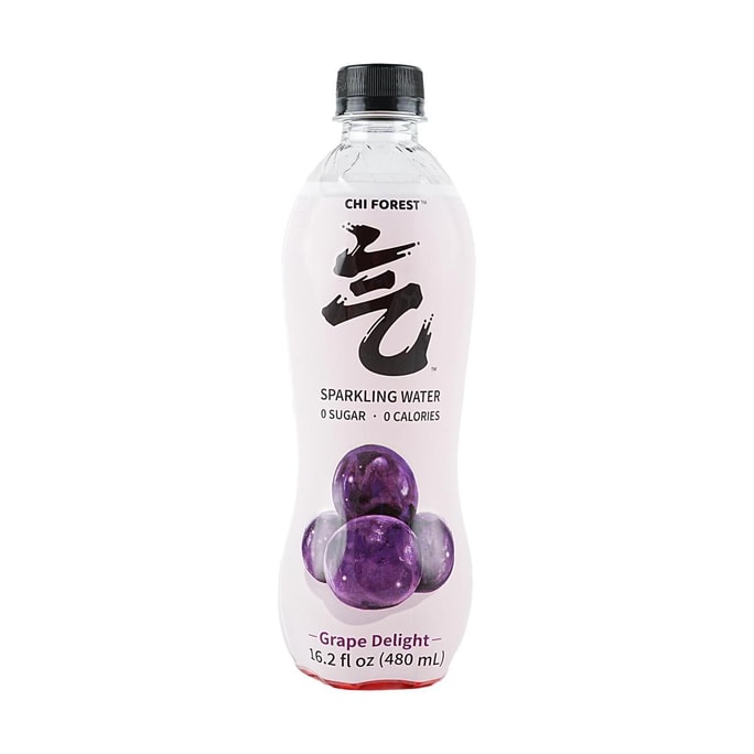 Black Grape Sparkling Water - Zero Calorie Drink, 16.23fl oz