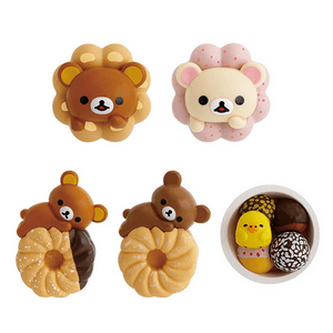 【日本直送】サンエックス＆ミスタードーナツ ジョイントコーナー バイオドーナツシリーズ マグネットバッジ 冷蔵庫マグネット（全5種、ランダム1種）