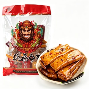 Chewy Braised Dried Bean Curd Snacks, Authentic Sichuan Spicy Tofu, 4 Assorted Flavors, Individually Wrapped Mini Packs, Chengdu Satisfying Casual Snack, 300g Per Bag