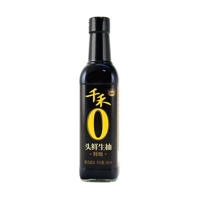 千禾 特级头鲜生抽 炒菜凉拌酱油调味 500ml【0添加剂】