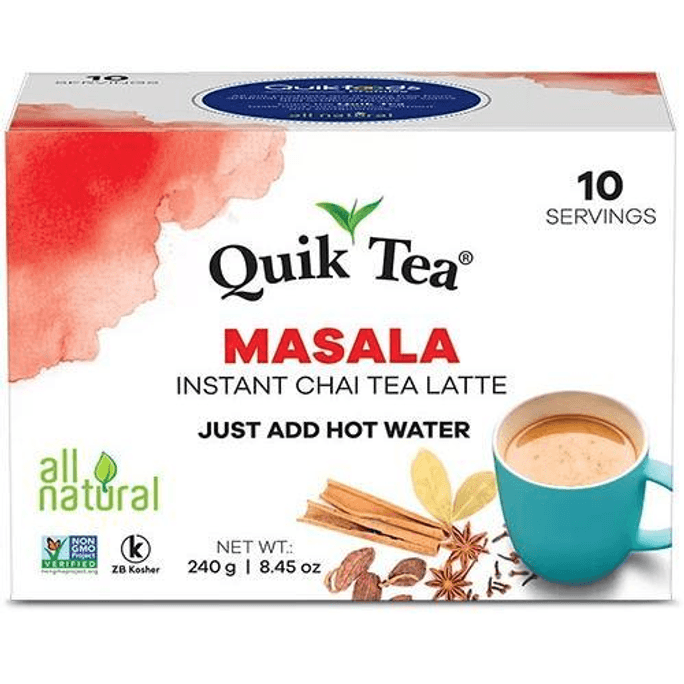 India Quik Tea - 인스턴트 마살라 차(10팩), 10개들이 상자