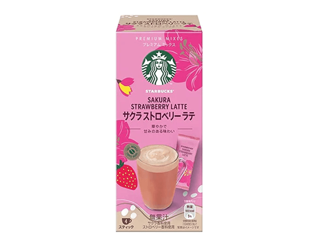 【日本からの直送】STARBUCKS スターバックス 2024春限定 サクラストロベリーラテ 4袋