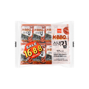BBQ Flavor Seaweed, 0.14 oz*16packs