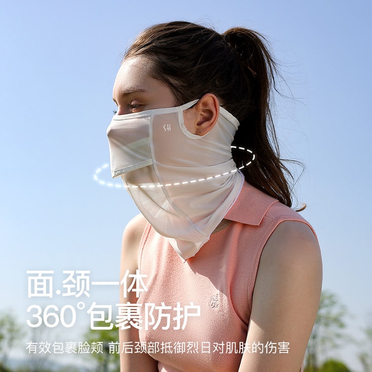 【中国からの直送】GoloveJoy アイスシルク日焼け止めフェイスマスク、桜ピンク/1枚、屋外用蚊よけ、通気性ガーゼ、UVカット 3