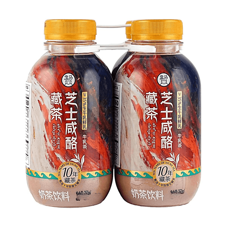 치즈 솔티 치즈 티베탄 티 밀크티 11.83 fl oz*4팩【10년 숙성 티베탄 티】【신선한 우유 35% 이상 함유】 9