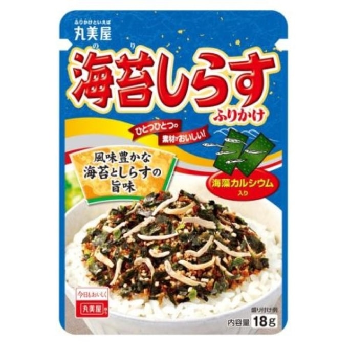 【日本直郵】 日本 丸美屋 拌飯料 海苔和白魚乾混合的日式調味料 18g