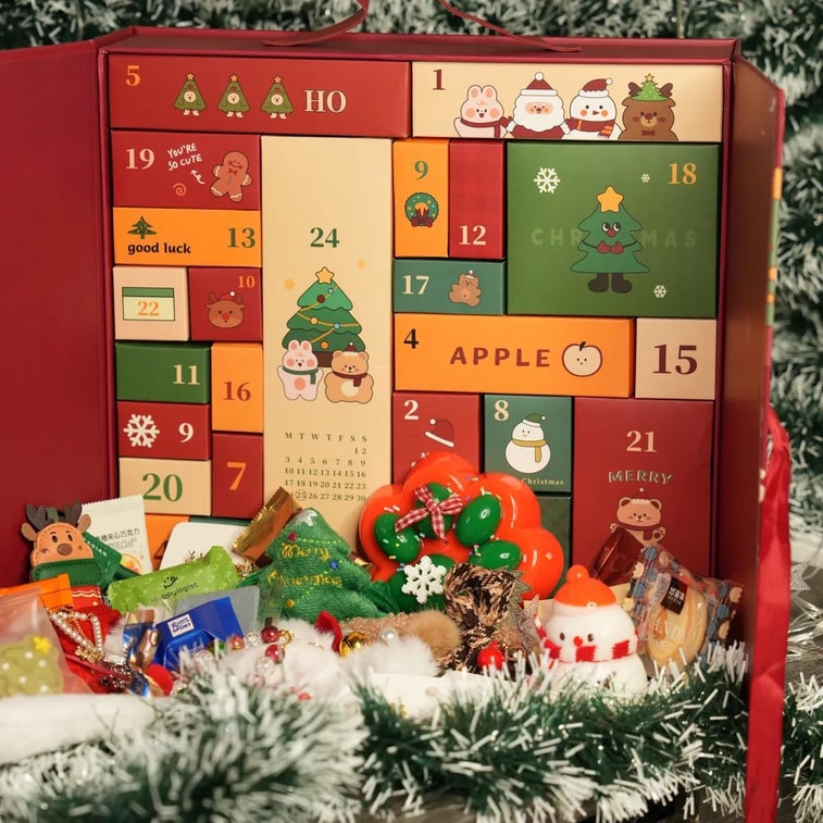 圣诞限定·奇迹派发 惊喜糖果饰品礼物 倒数日历盲盒【内含多种网红巧克力+圣诞氛围感帽子饰品】【节日限定礼物必入】【圣诞派对】 6