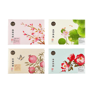 Spring Summer Autumn Winter Four Seasons Pastry Gift Box, 40.67 oz【4 Combo Packs】【The Year of The Horse】