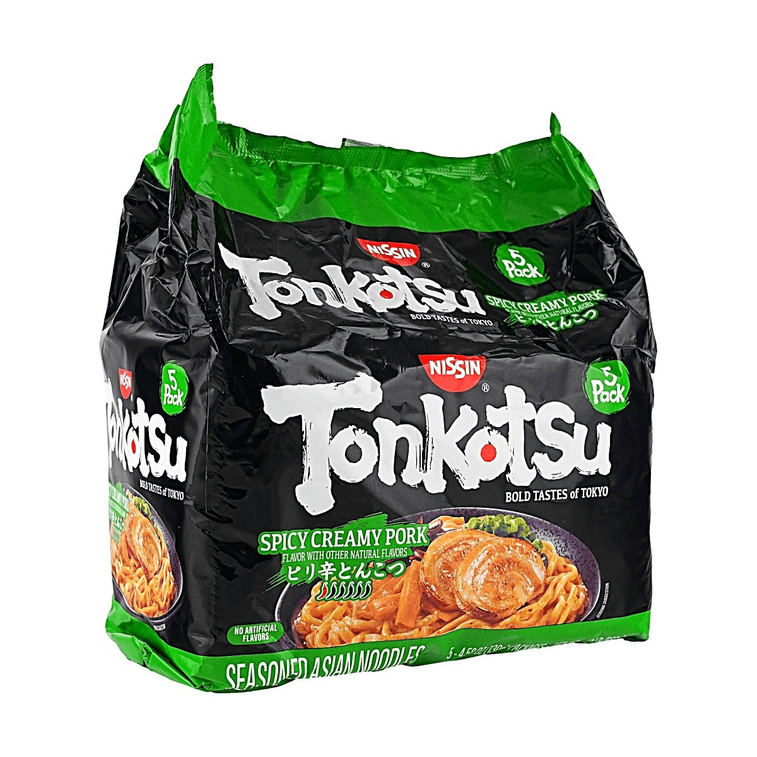 Spicy Creamy Pork Tonkotsu Ramen 4.58oz*5 packs 【Bold Tastes of Tokyo】【Spicy & Creamy】【No Artificial Flavors】 5