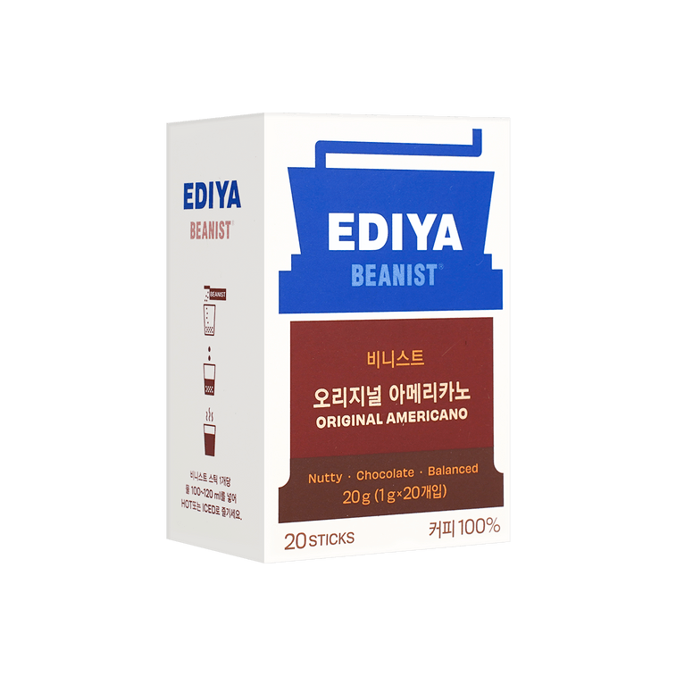 韩国EDIYA  美式速溶黑咖啡 坚果黑糖风味 20条装 20g *3盒【3份超值装】【0糖0卡0脂】 7