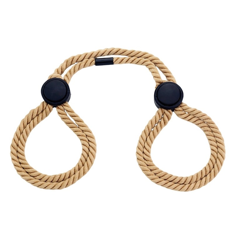 Adjustable cotton rope handcuffs SM bondage restraint convenient rope  buckle BDSM sex toy 1 piece - Yami.com