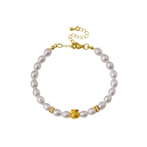 【中国直送】故宮博物院文化創作商品 - 新入荷：パールブレスレット、パールラッキーバッグ、天然淡水パール、14～18cm