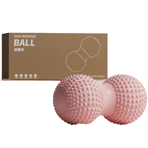 Fascial Peanut Ball Foot Massager Spinal Muscle Relaxation Double Ball Hip Back and Leg Yoga Massager Pink 1 piece