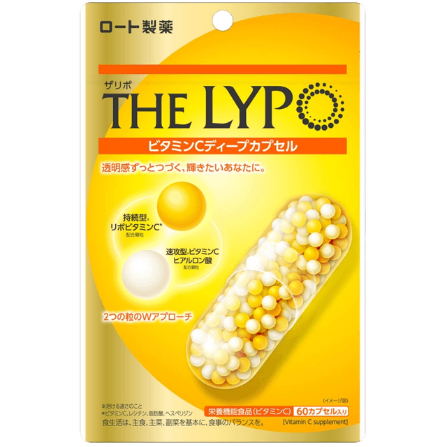 【日本直郵】樂敦最新研發the lypo人工膜維生素C膠囊打造肌膚透明感持續型速效款60粒- Yami