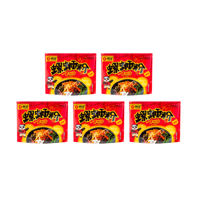 【Value Pack】Spicy Luo Si Fen Snail Rice Noodles - Original Flavor, 11.11oz*5 Packs