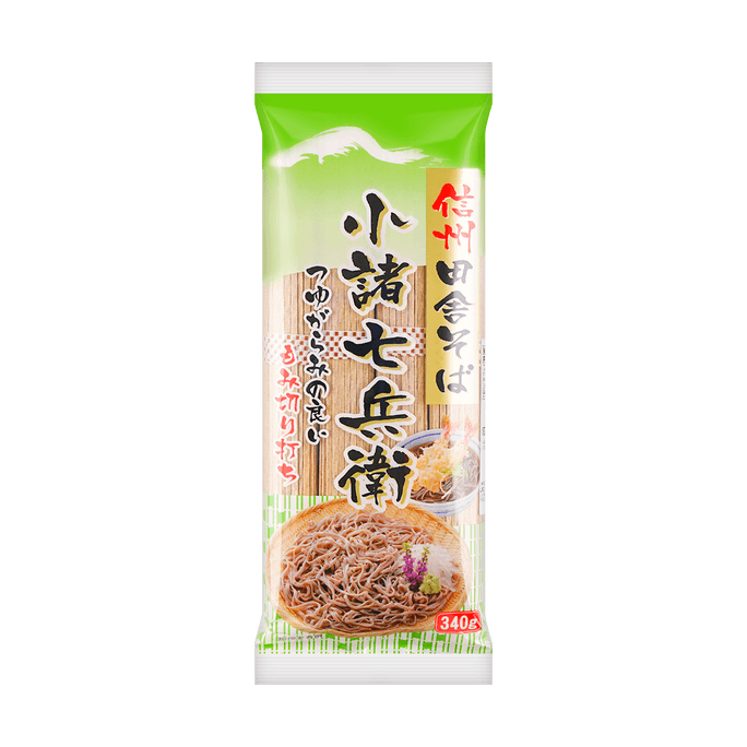 Shin Shinshu Inaka Soba Komoro 11.99oz,Zero Salt Zero Fat Dry Noodles