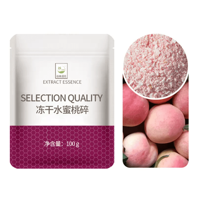 [중국발 다이렉트 메일] 다니모토 도겐 식용 구이과자 동결건조 동결건조 복숭아분쇄 100g