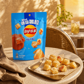 大陆版LAY'S乐事 迷你薯粒 海盐焦糖味 40g【原切马铃薯块】【咸甜交织】
