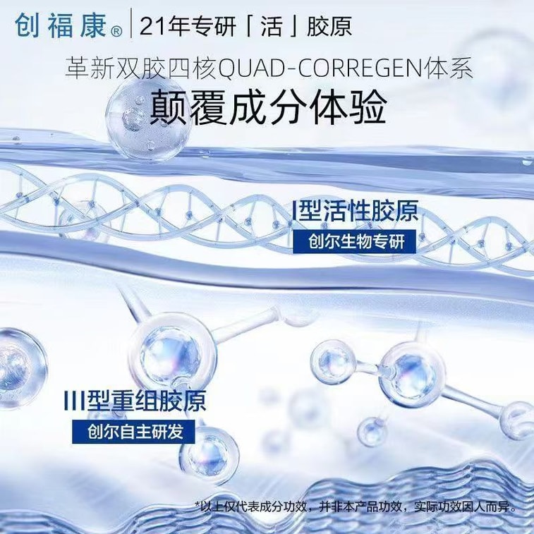 【中国直送】創福康コラーゲンヒアルロン酸ナトリウムエッセンス、第2世代、使い切りアンプル（2.0mm）、30アンプル/箱。保湿、鎮静、引き締め、栄養補給、抗酸化作用。敏感肌に適しています。 3